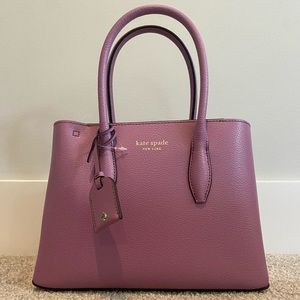 Kate Spade small satchel, pink mauve, new with tags
